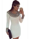 Rochie Alba cu Aplicatii  LC22591